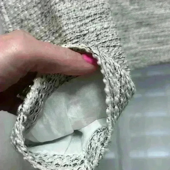 NWT Jaclyn Smith Wool Blend Tweed Moto Jacket Gold Accents Med Item#3K - Picture 10 of 10